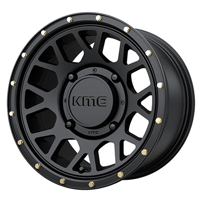 KMC KS135 Grenade Wheel, 14x7 with 4 on 156 Bolt Pattern - Satin Black - KS13547044738